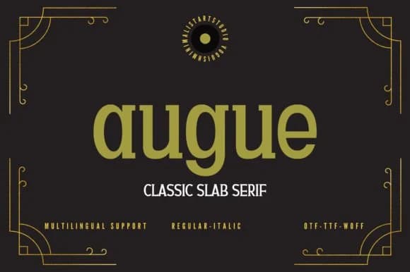 Augue by Minimalistartstudio — Slab Serif Font