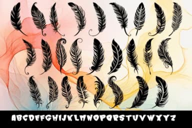 Aura Feather by MOMAT THIRTYONE — Dingbats Font — thumbnail 2