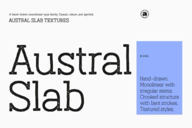 Austral Slab Textures by antipixel — Slab Serif Font — thumbnail 1