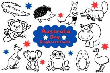 Australia Day by Natchuta — Dingbats Font — thumbnail 1