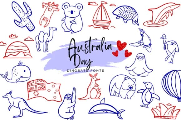 Australia Day by Suphitchaya — Dingbats Font