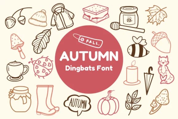 Autumn by Nun Sukhwan — Dingbats Font