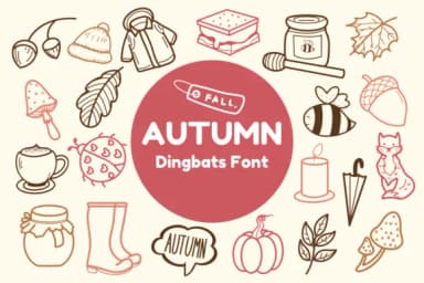 Autumn by Nun Sukhwan — Dingbats Font — thumbnail 1