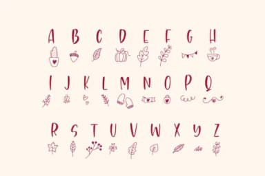 Autumn by Doll Tag Clothing — Dingbats Font — thumbnail 5