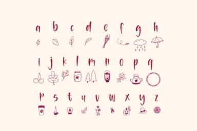 Autumn by Doll Tag Clothing — Dingbats Font — thumbnail 6