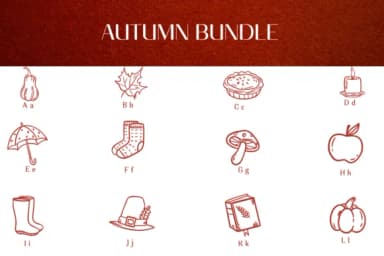 Autumn Bundle by Heartcraft Atelier — Dingbats Font — thumbnail 2
