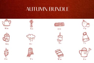 Autumn Bundle by Heartcraft Atelier — Dingbats Font — thumbnail 3
