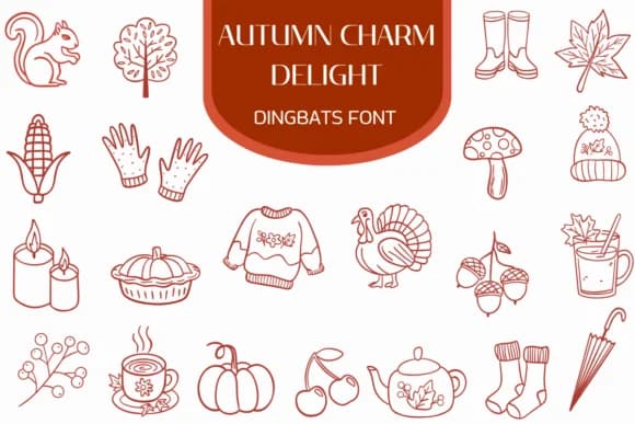 Autumn Charm Delight by Heartcraft Atelier — Dingbats Font