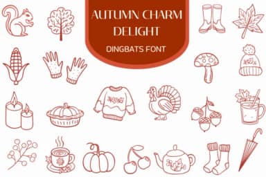 Autumn Charm Delight by Heartcraft Atelier — Dingbats Font — thumbnail 1