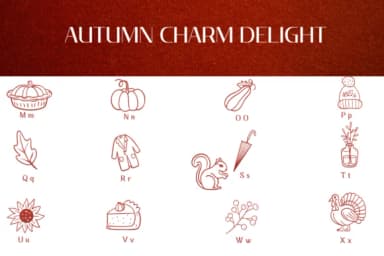 Autumn Charm Delight by Heartcraft Atelier — Dingbats Font — thumbnail 3