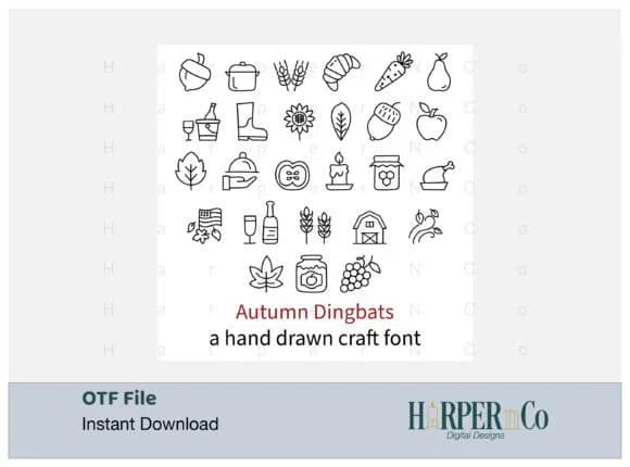 Autumn Dingbats by HarperNCo — Dingbats Font