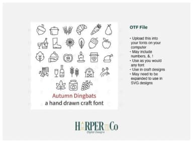 Autumn Dingbats by HarperNCo — Dingbats Font — thumbnail 2