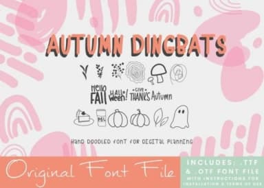 Autumn Dingbats by Moe Howard — Dingbats Font — thumbnail 1