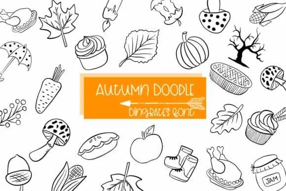 Autumn Doodle by Sirinart — Dingbats Font