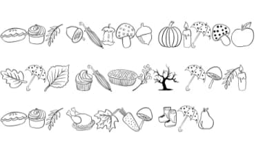 Autumn Doodle by Sirinart — Dingbats Font — thumbnail 8