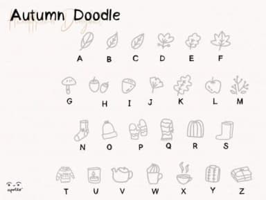 Autumn Doodle by Apollo no.64 — Dingbats Font — thumbnail 2