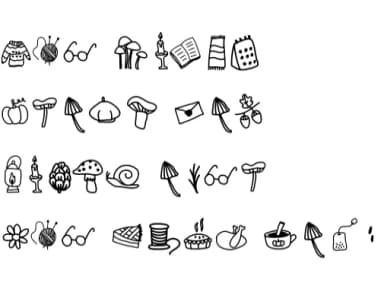 Autumn Doodle by Apollo no.64 — Dingbats Font — thumbnail 6