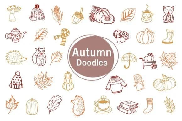 Autumn Doodles by Pui Art — Dingbats Font