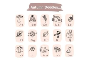 Autumn Doodles by Pui Art — Dingbats Font — thumbnail 2