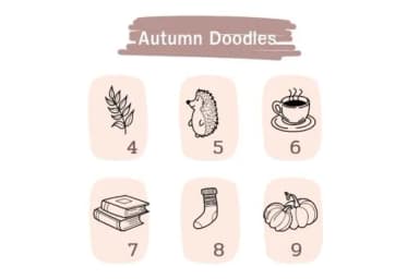 Autumn Doodles by Pui Art — Dingbats Font — thumbnail 4