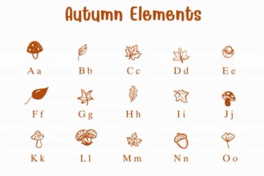 Autumn Elements by Sontaya — Dingbats Font — thumbnail 2