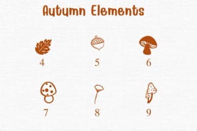 Autumn Elements by Sontaya — Dingbats Font — thumbnail 4