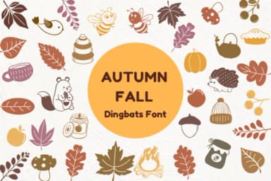 Autumn Fall by Nun Sukhwan — Dingbats Font — thumbnail 1