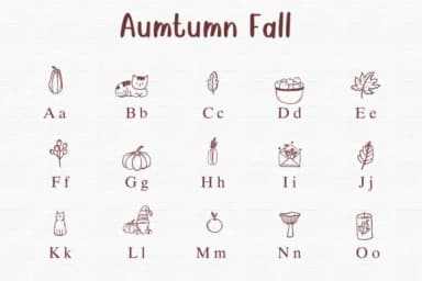 Autumn Fall by Nongyao — Dingbats Font — thumbnail 2