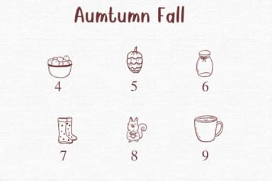 Autumn Fall by Nongyao — Dingbats Font — thumbnail 4