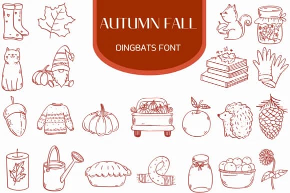 Autumn Fall by Heartcraft Atelier — Dingbats Font