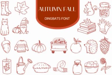 Autumn Fall by Heartcraft Atelier — Dingbats Font — thumbnail 1
