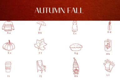 Autumn Fall by Heartcraft Atelier — Dingbats Font — thumbnail 2