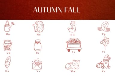 Autumn Fall by Heartcraft Atelier — Dingbats Font — thumbnail 3