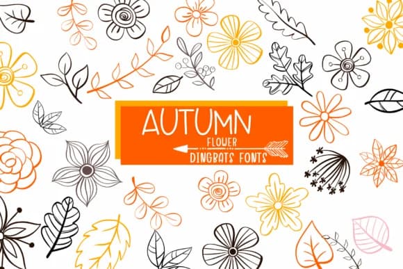 Autumn Flower by Sirinart — Dingbats Font