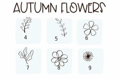 Autumn Flower by Sirinart — Dingbats Font — thumbnail 4