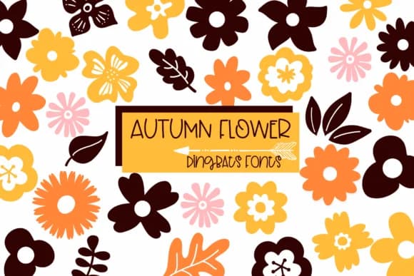 Autumn Flower by Sirinart — Dingbats Font