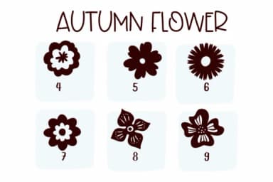 Autumn Flower by Sirinart — Dingbats Font — thumbnail 4