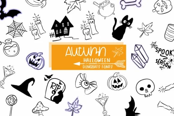 Autumn Halloween by Sirinart — Dingbats Font