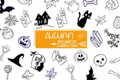 Autumn Halloween by Sirinart — Dingbats Font — thumbnail 1