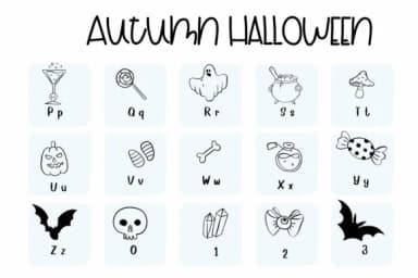 Autumn Halloween by Sirinart — Dingbats Font — thumbnail 3