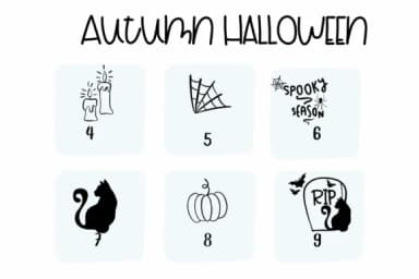 Autumn Halloween by Sirinart — Dingbats Font — thumbnail 4
