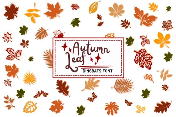 Autumn Leaf by PraewDesigns — Dingbats Font