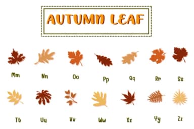 Autumn Leaf by PraewDesigns — Dingbats Font — thumbnail 3