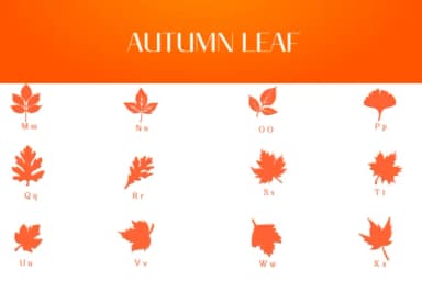 Autumn Leaf by Heartcraft Atelier — Dingbats Font — thumbnail 3