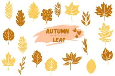 Autumn Leaf by Suphitchaya — Dingbats Font — thumbnail 1