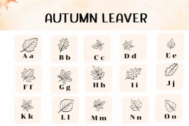 Autumn Leaver by Ketsarin — Dingbats Font — thumbnail 2