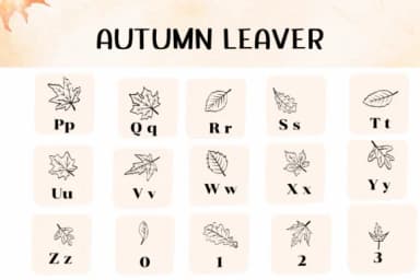 Autumn Leaver by Ketsarin — Dingbats Font — thumbnail 3