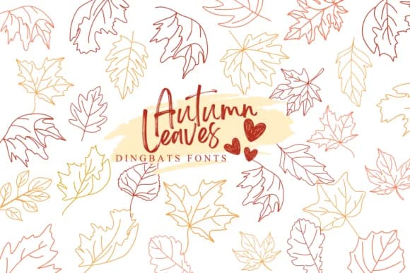 Autumn Leaves by Suphitchaya — Dingbats Font