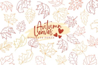 Autumn Leaves by Suphitchaya — Dingbats Font — thumbnail 1