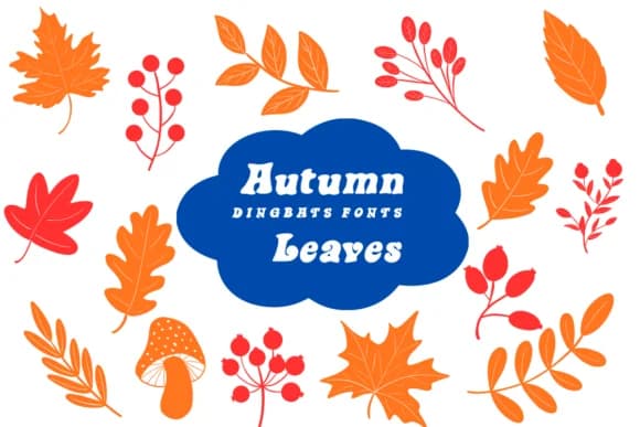 Autumn Leaves by Suphitchaya — Dingbats Font